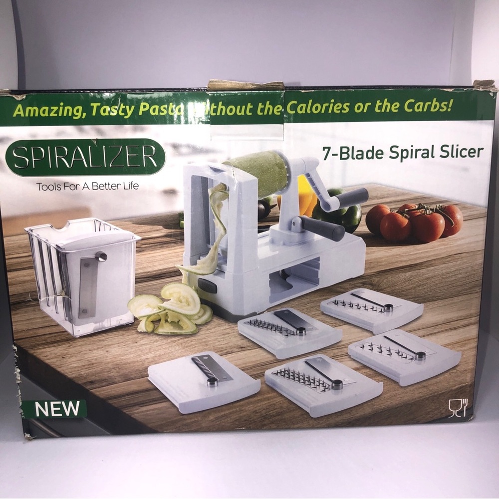 7-Blade Spiralizer: Strongest-and-Heaviest Duty Vegetable Pasta Spiral Slice